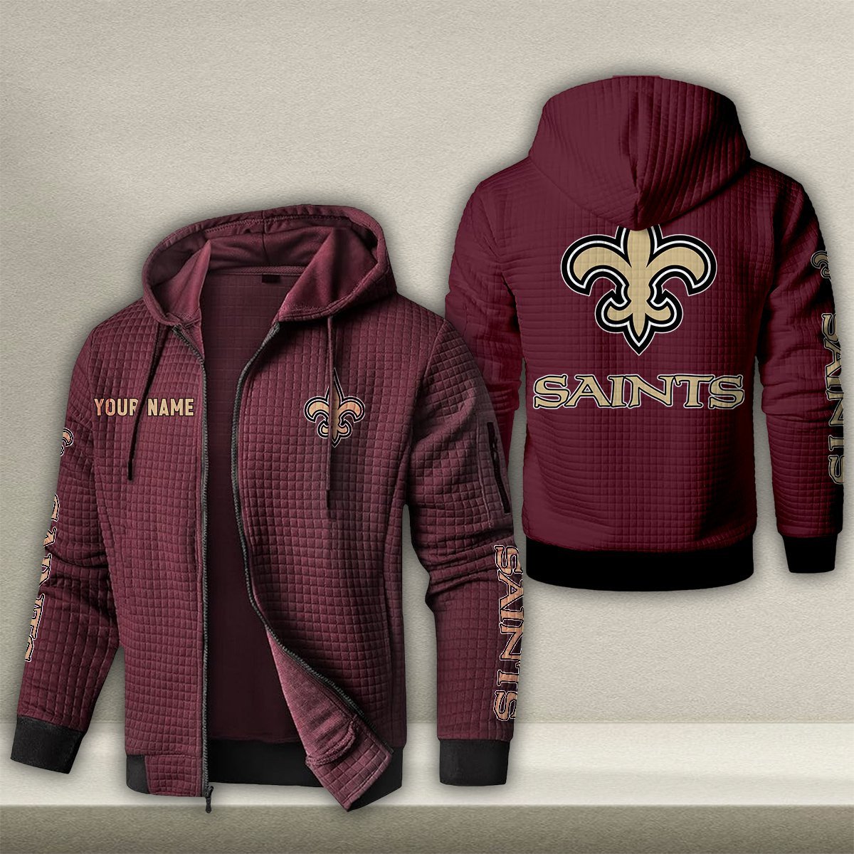 NO x NFL Quilted Zip Hoodie DatND DVT