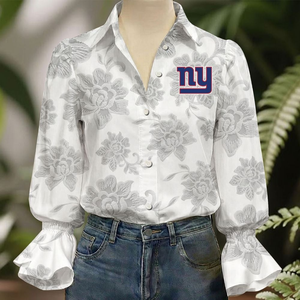 NYG x NFL 3D Collared Lace Long Sleeved Shirt 2004 DatND DVT