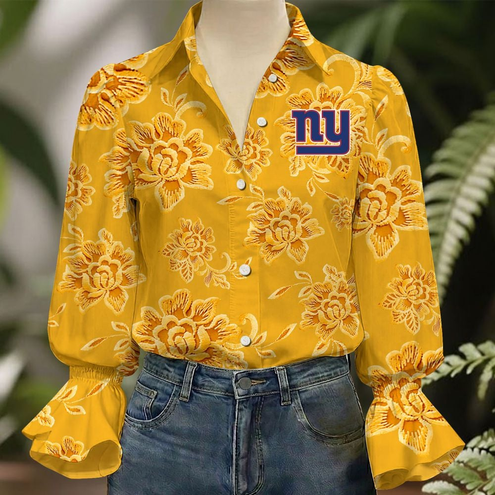 NYG x NFL 3D Collared Lace Long Sleeved Shirt 2004 DatND DVT