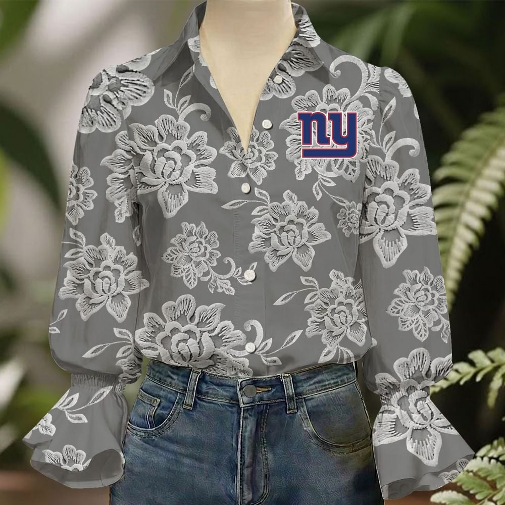 NYG x NFL 3D Collared Lace Long Sleeved Shirt 2004 DatND DVT