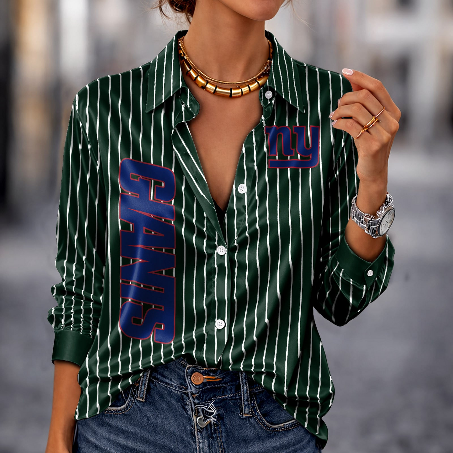 NYG x NFL Premium Stripe Shirt DATND TANTD 010426 Green