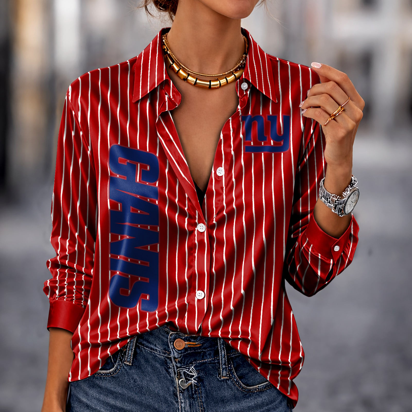 NYG x NFL Premium Stripe Shirt DATND TANTD 010426 Red