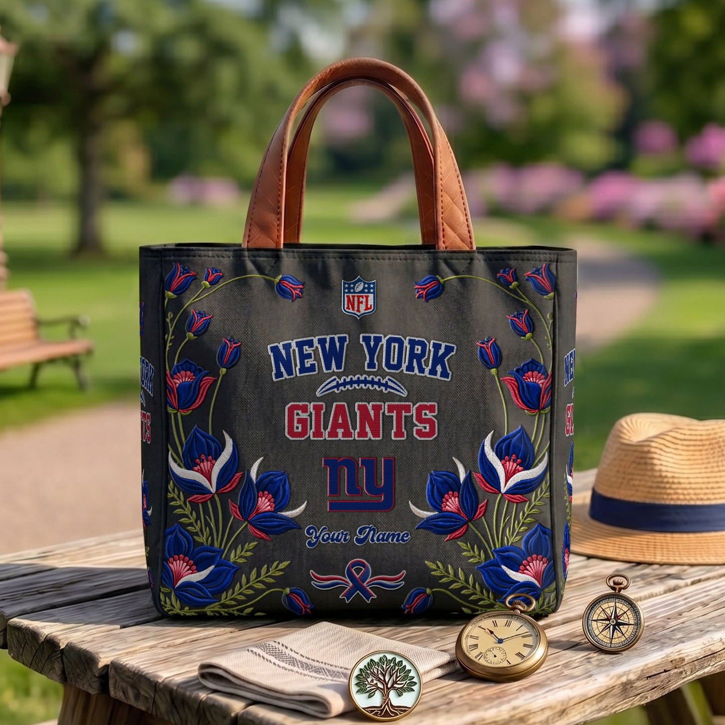NYG x NFL Printed Canvas Tote Bag 1604 DatND DVT