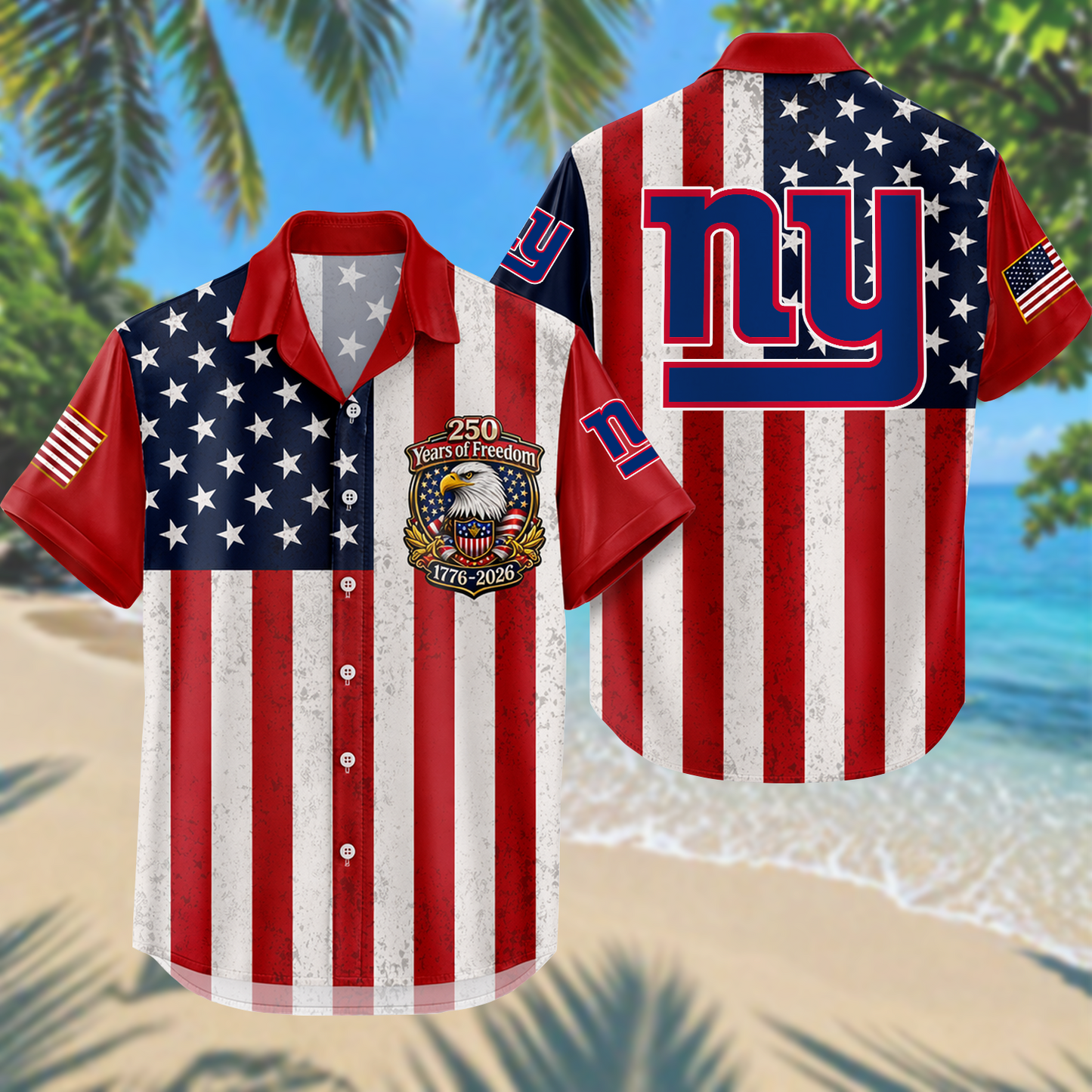 NYG x NFL USA Flag 250 Years Independence 1776–2026 Hawaiian Shirt 2104 DatND DVT
