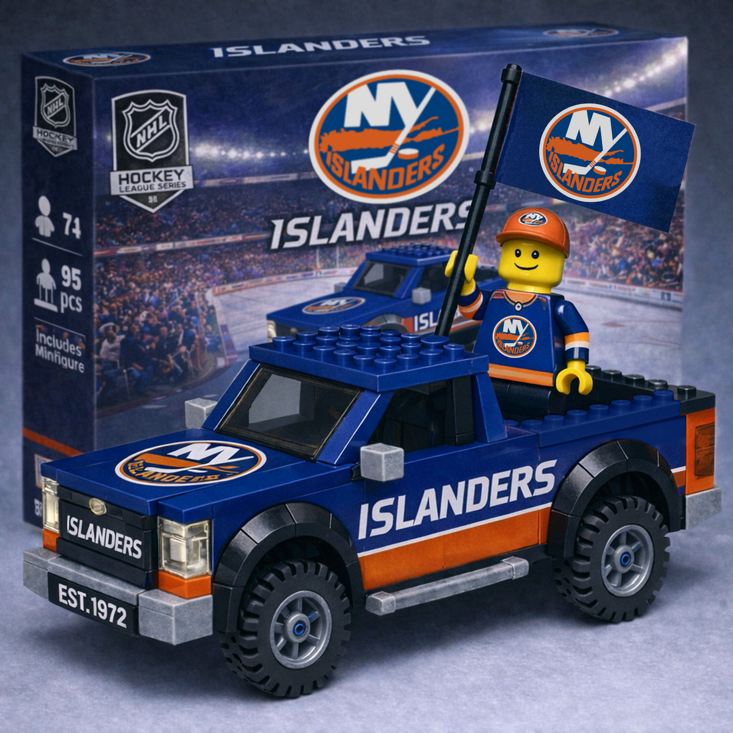 NYI x NHL Building Blocks Truck Toy Set V1 DatND DVT