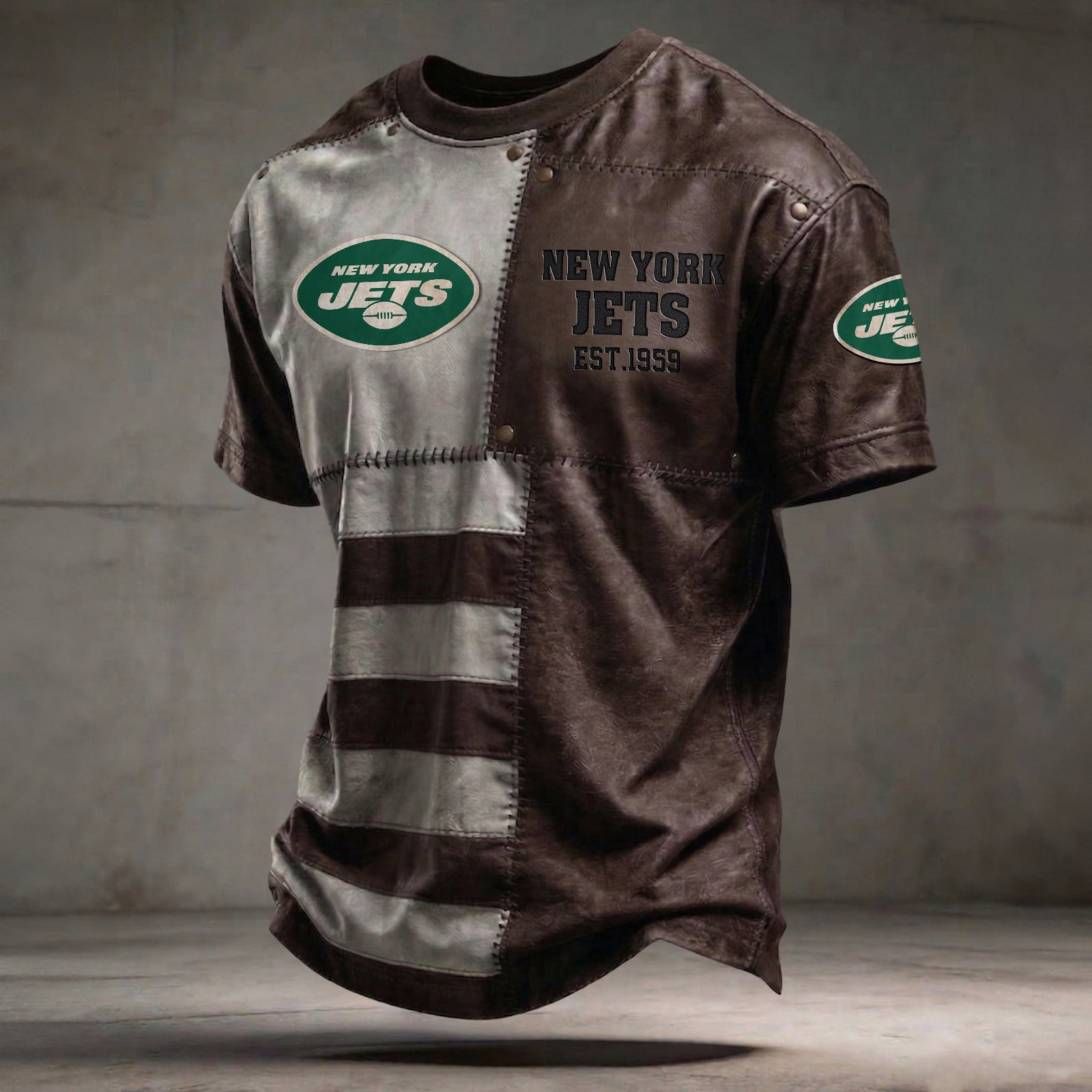 NYJ x NFL T-Shirt 0404 DatND DVT Brown