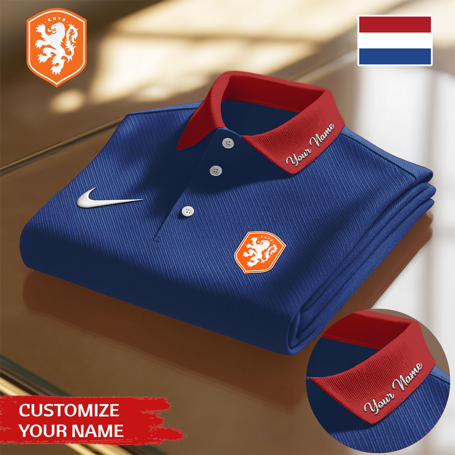 Netherlands Premium WC26 Polo Shirt 0805 DatND DVT
