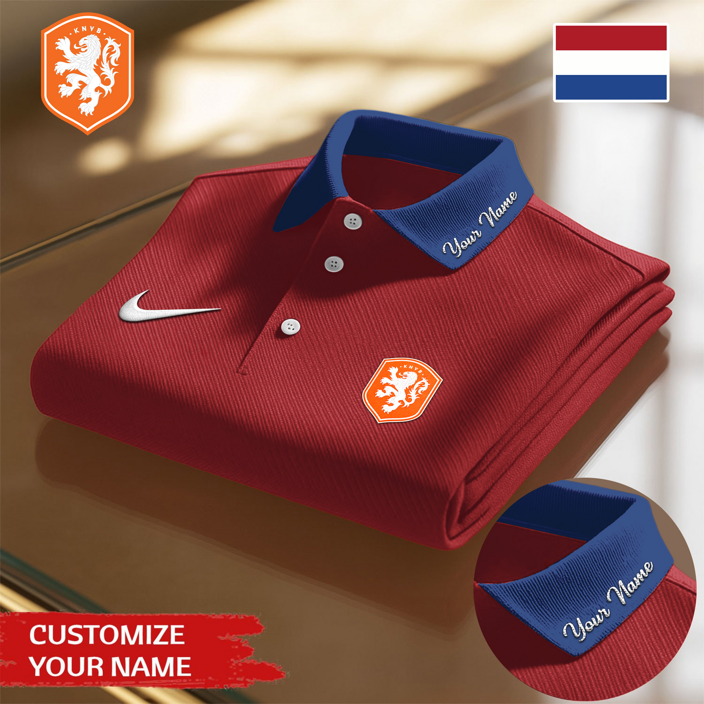 Netherlands Premium WC26 Polo Shirt 0805 DatND DVT