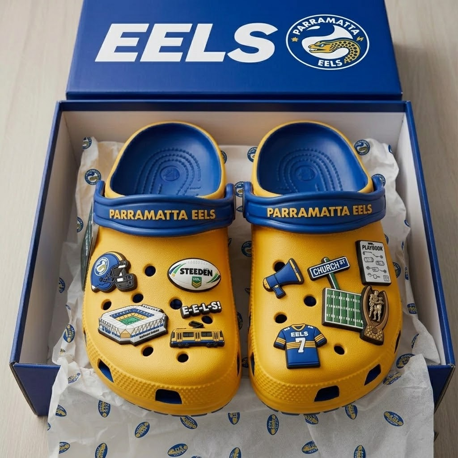PAR x NRL Premium Crocs Clogs Shoes DATND TANTD 030426