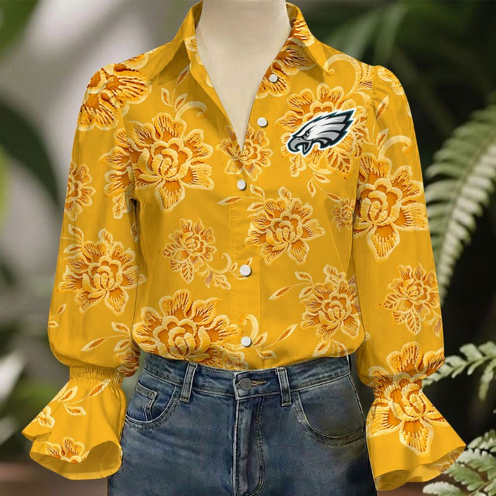 PHI x NFL 3D Collared Lace Long Sleeved Shirt 2004 DatND DVT