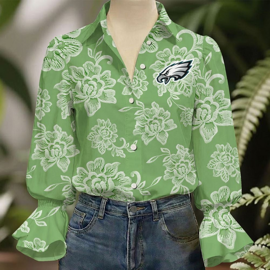 PHI x NFL 3D Collared Lace Long Sleeved Shirt 2004 DatND DVT