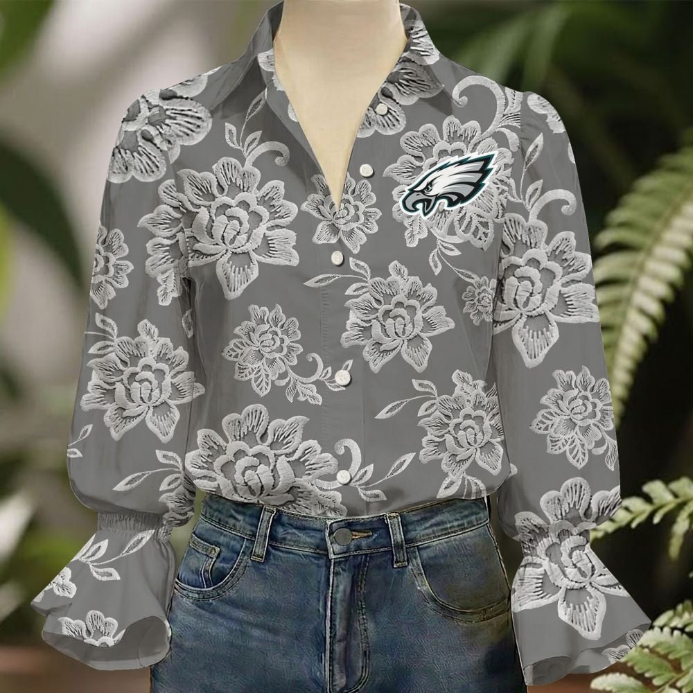 PHI x NFL 3D Collared Lace Long Sleeved Shirt 2004 DatND DVT