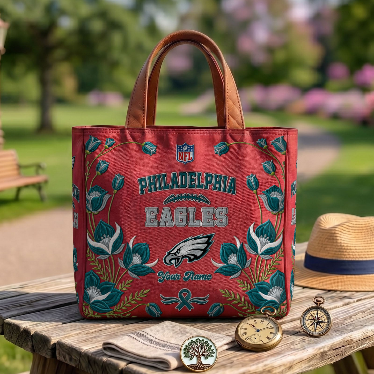 PHI x NFL Printed Canvas Tote Bag 1604 DatND DVT