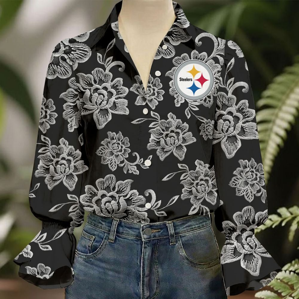 PIT x NFL 3D Collared Lace Long Sleeved Shirt 2004 DatND DVT
