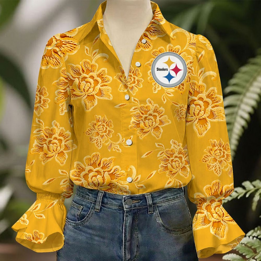 PIT x NFL 3D Collared Lace Long Sleeved Shirt 2004 DatND DVT