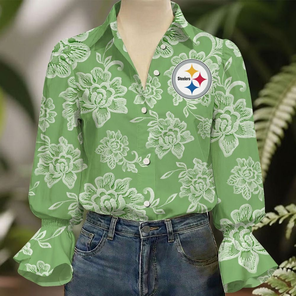 PIT x NFL 3D Collared Lace Long Sleeved Shirt 2004 DatND DVT