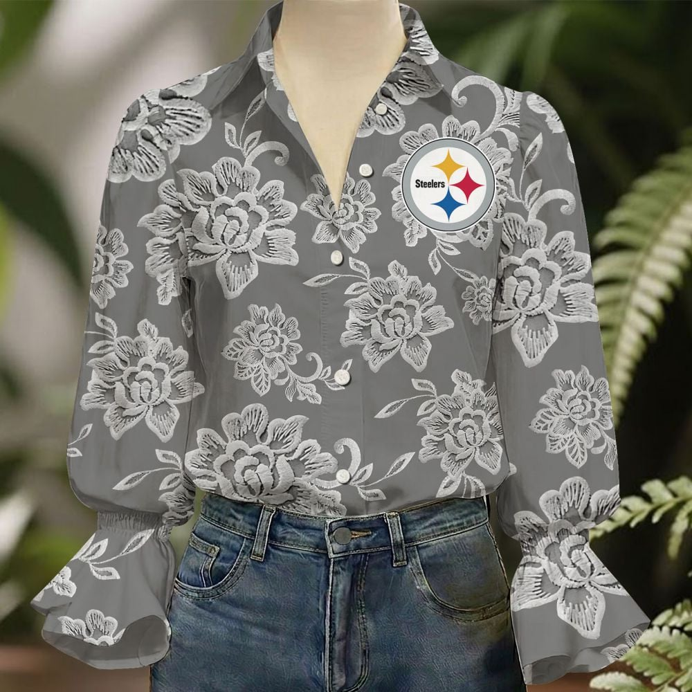 PIT x NFL 3D Collared Lace Long Sleeved Shirt 2004 DatND DVT