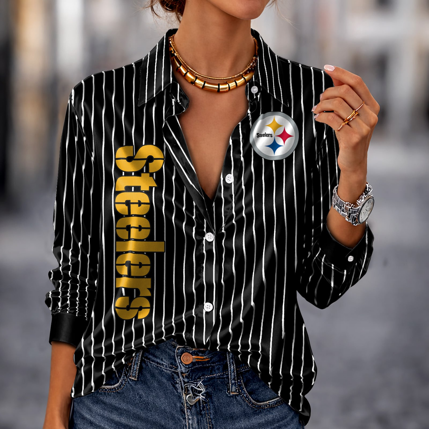 PIT x NFL Premium Stripe Shirt DATND TANTD 010426 Black