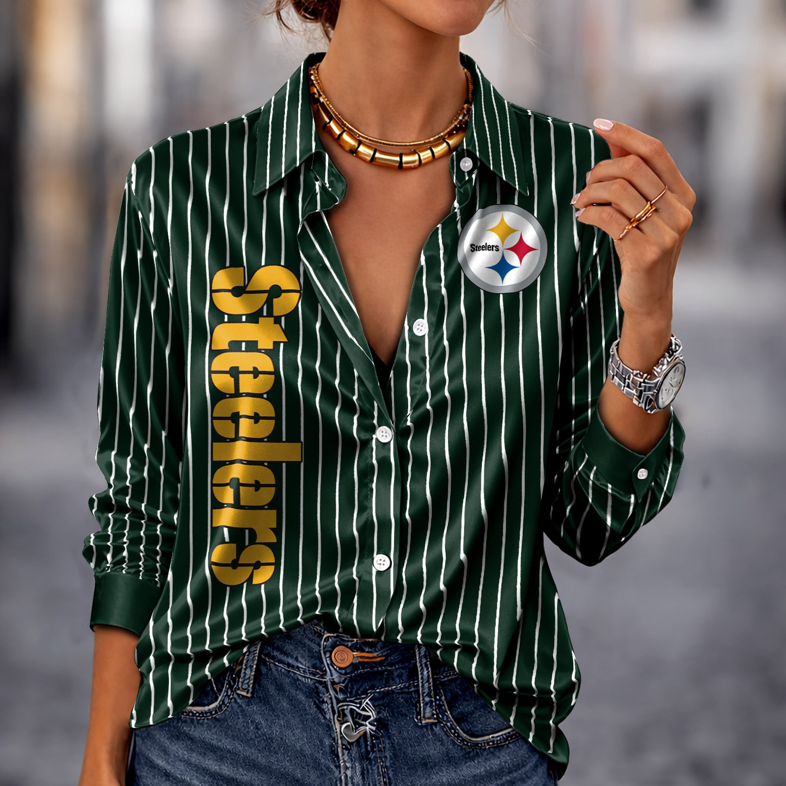 PIT x NFL Premium Stripe Shirt DATND TANTD 010426 Green