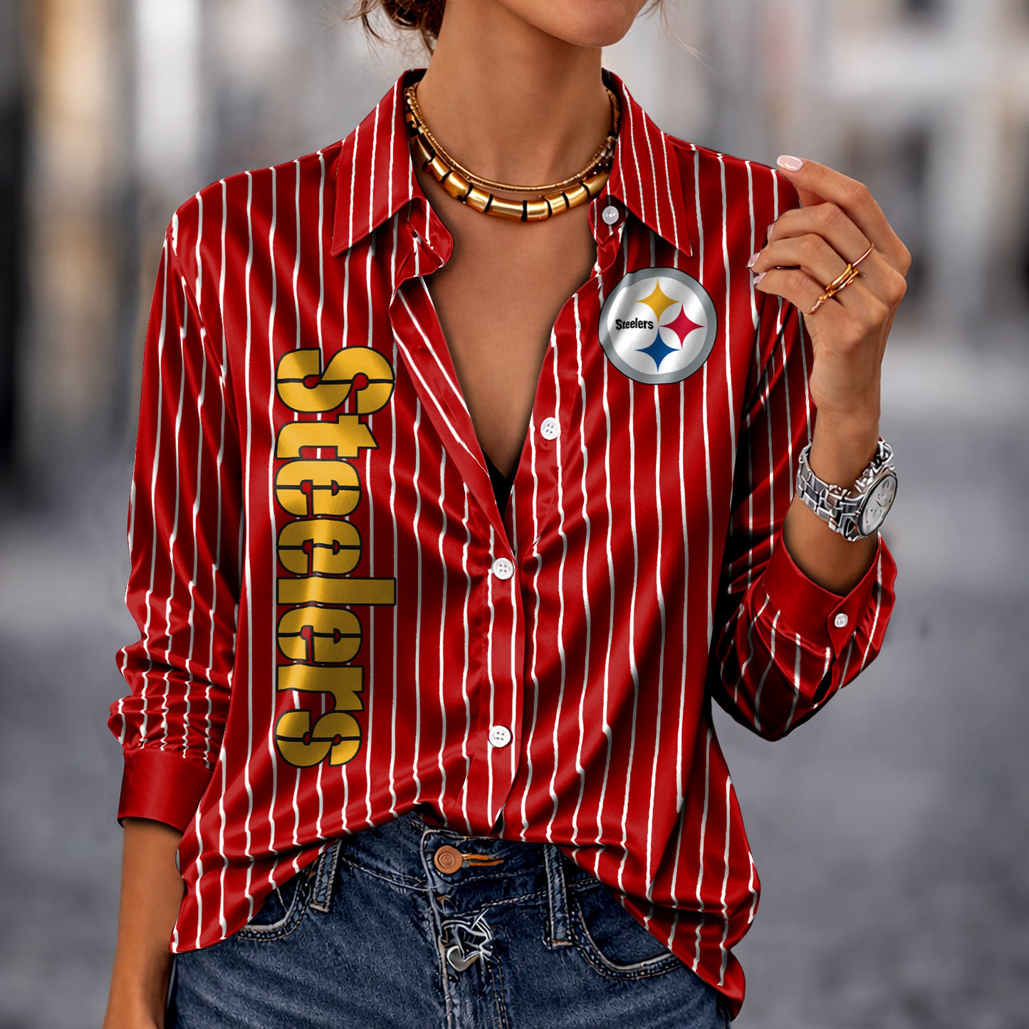 PIT x NFL Premium Stripe Shirt DATND TANTD 010426 Red