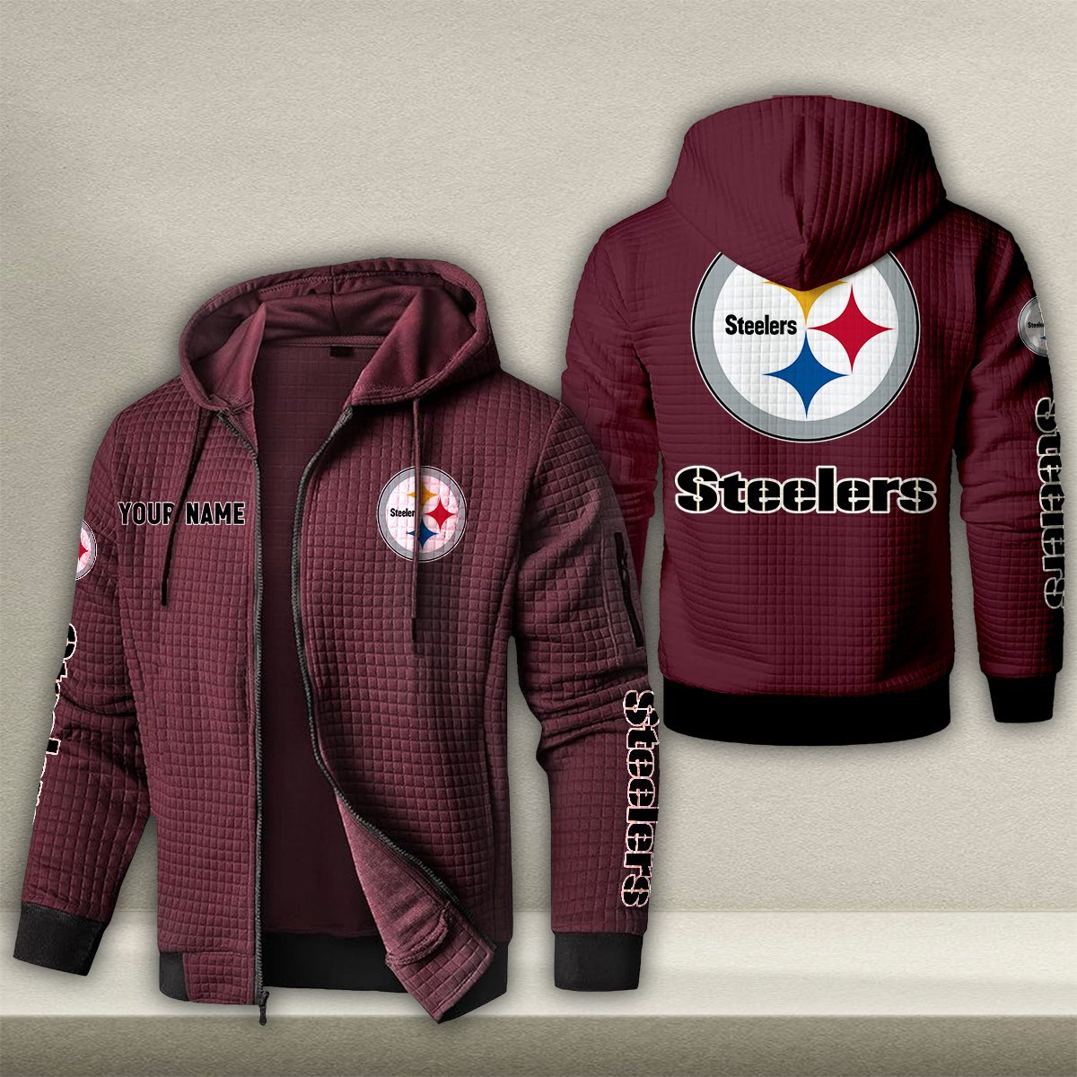 PIT x NFL Quilted Zip Hoodie DatND DVT