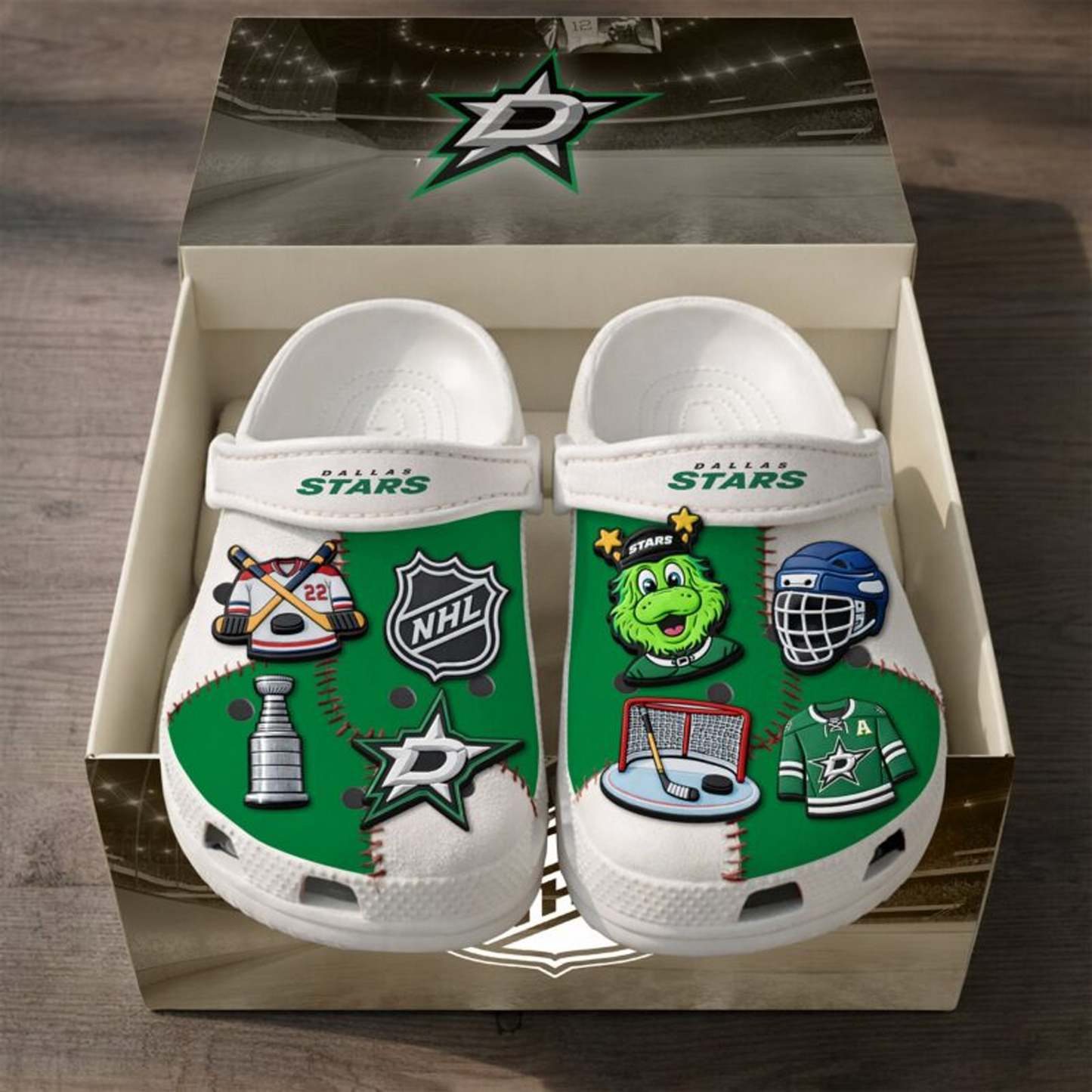 PREMIUM DAL x NHL CLOGS WITH CHARMS DATND TANTD 160426