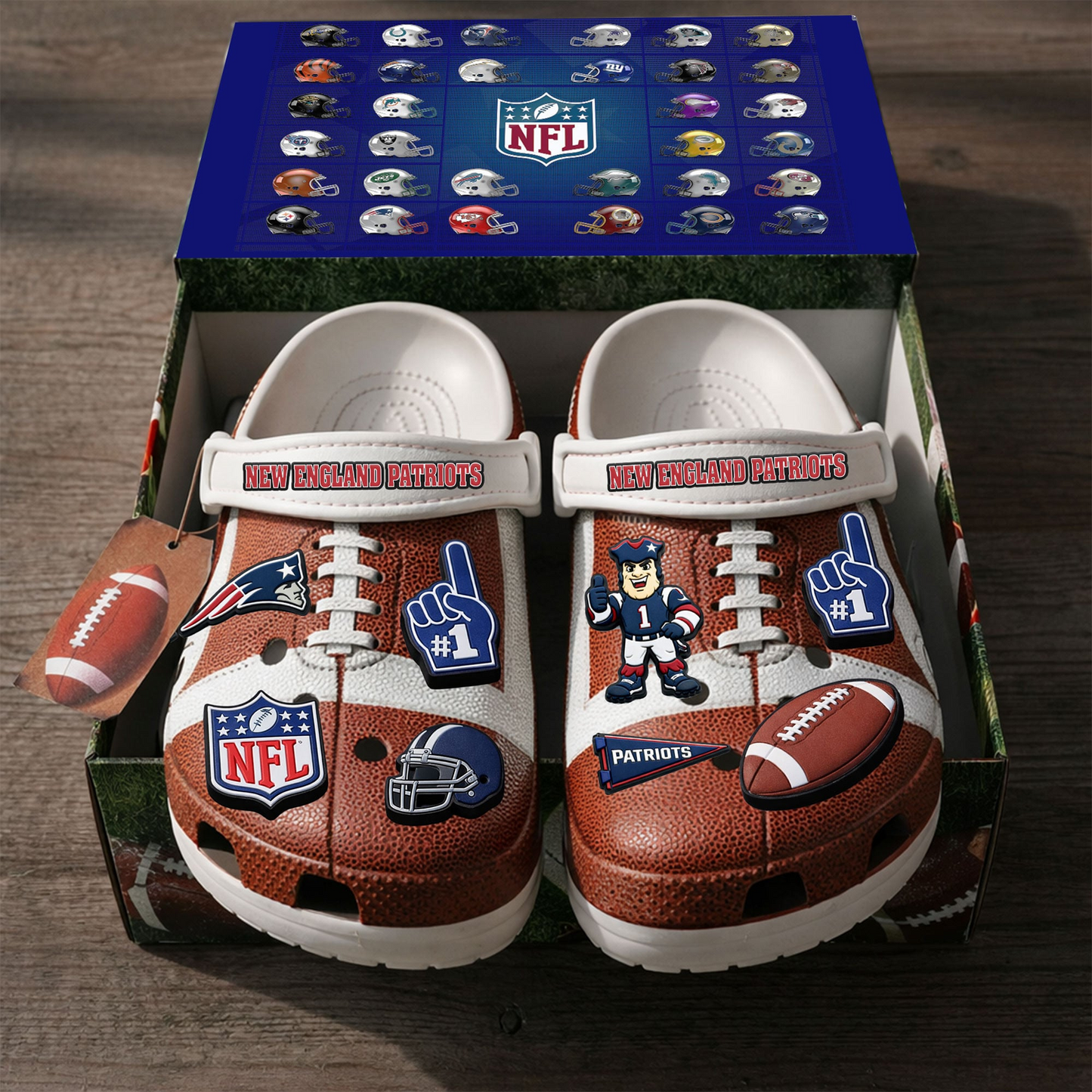 PREMIUM NFL x NEP CLOGS WITH CHARMS DATND TANTD 040426