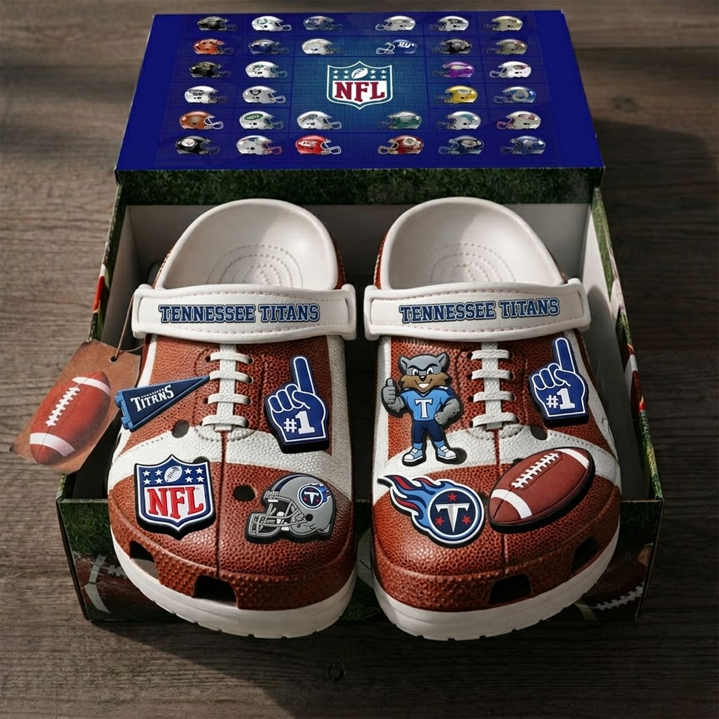 PREMIUM NFL x TEN CLOGS WITH CHARMS DATND TANTD 040426