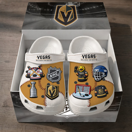 PREMIUM VGK x NHL CLOGS WITH CHARMS DATND TANTD 160426