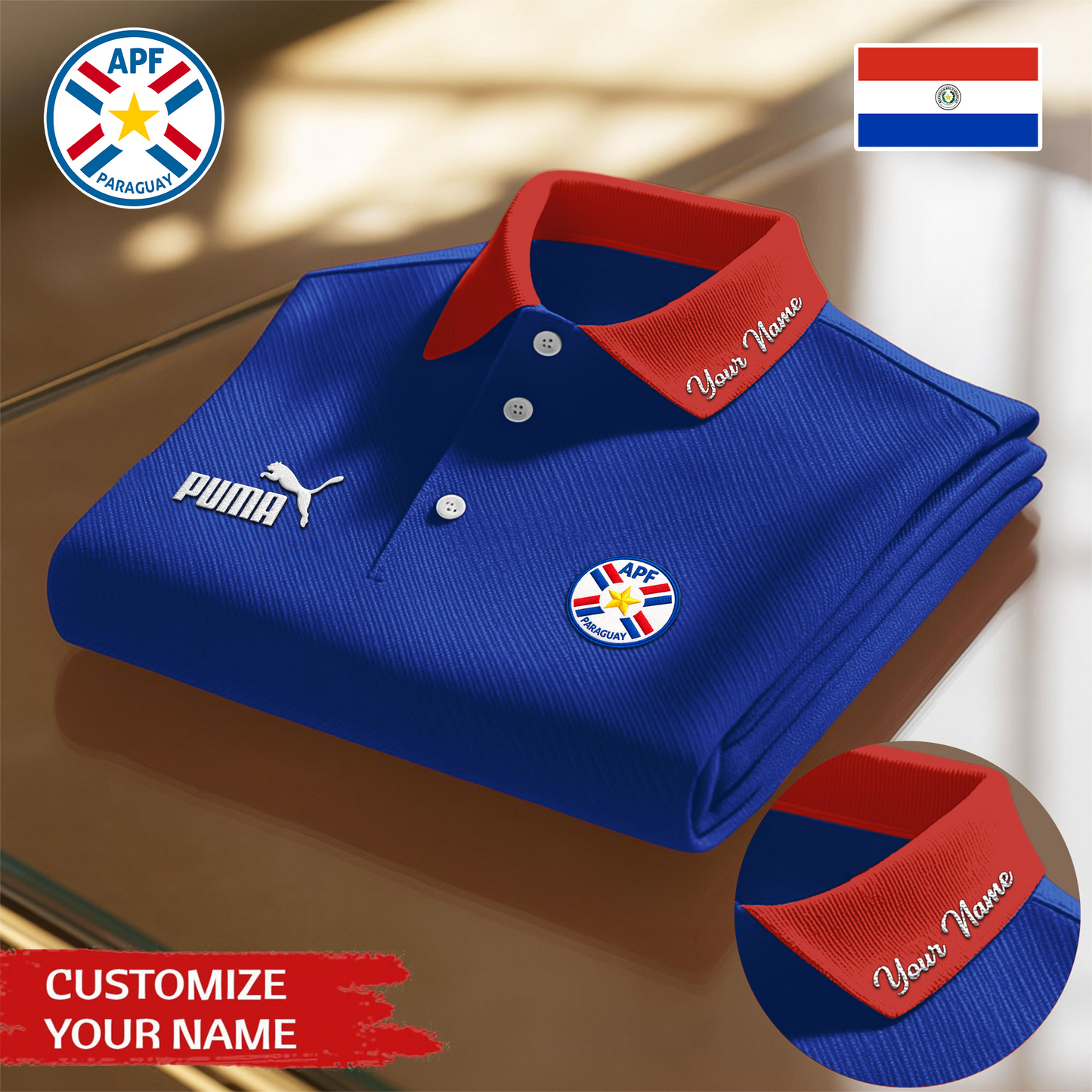 Paraguay Premium WC26 Polo Shirt 0805 DatND DVT