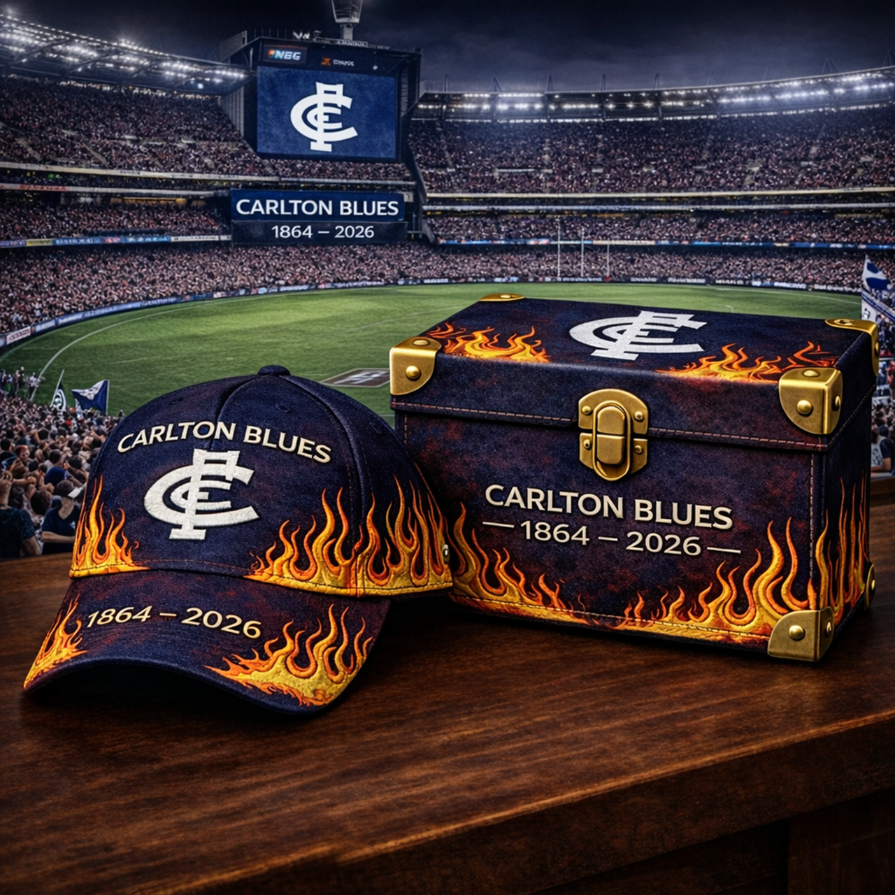 Premium AFL CB Classic Flame Tribute Cap V17 NMD 310326 TTV