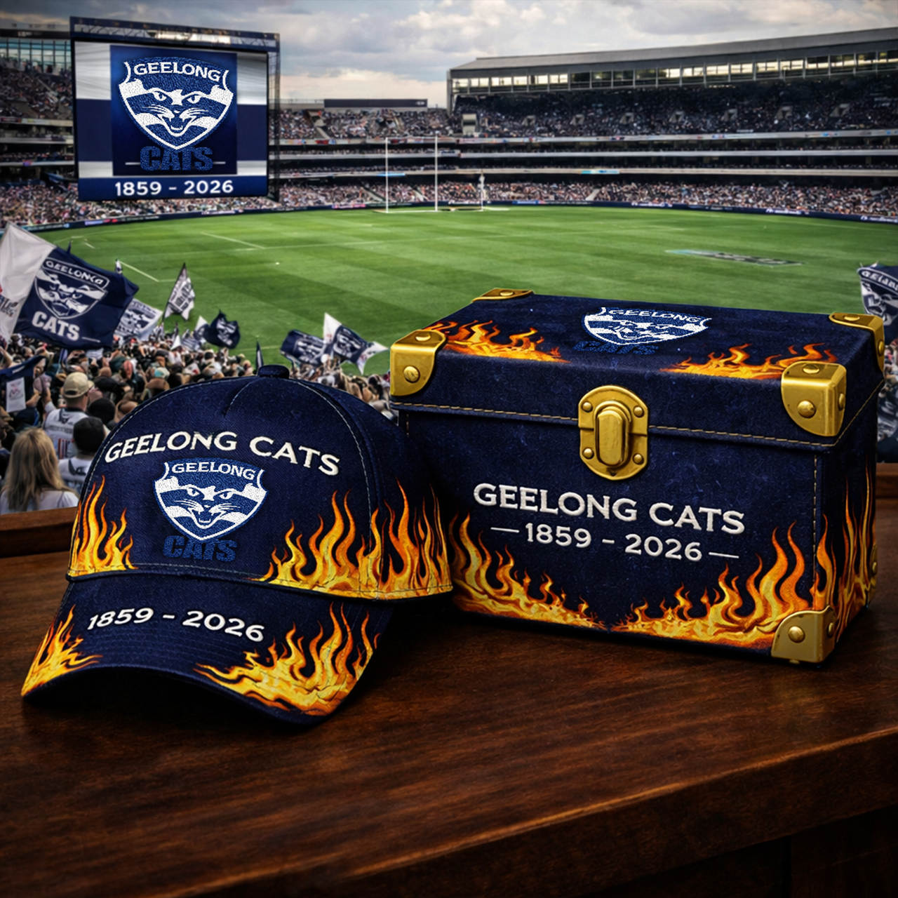 Premium AFL GC Classic Flame Tribute Cap V17 NMD 310326 TTV