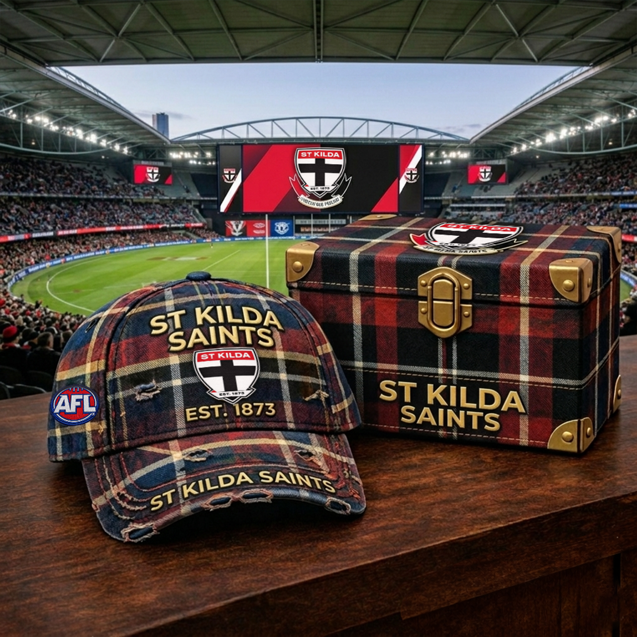 Premium AFL SKS  Heritage Checkered Cap V18 NMD 010426 TTV