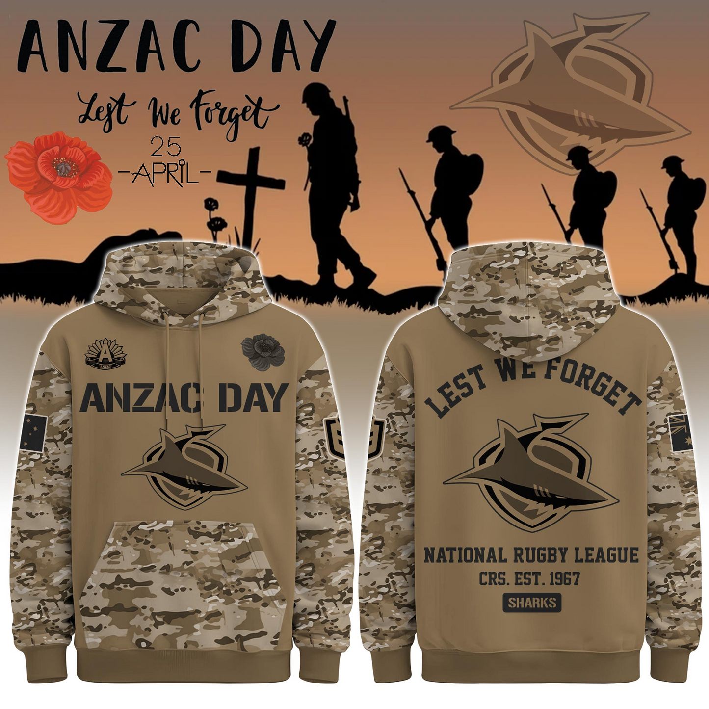 Premium CRO x Anzac Day Shirt DATND TANTD