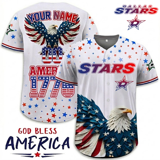 Premium DAL x NHL Independence Day Celebration 3D Baseball Jersey DATND TANTD 260326