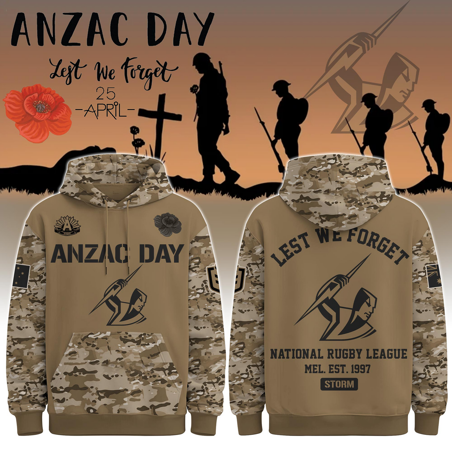 Premium MEL x Anzac Day Shirt DATND TANTD