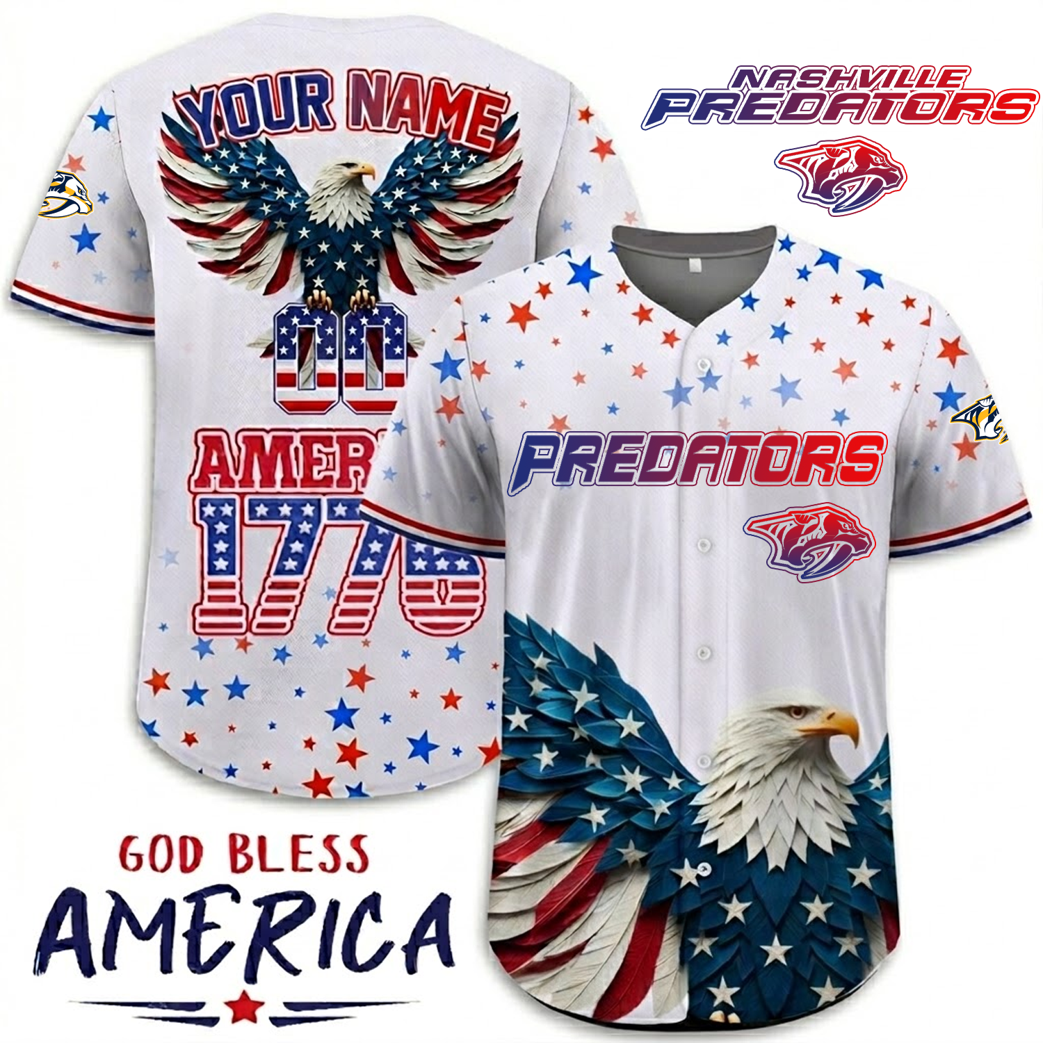 Premium NAS x NHL Independence Day Celebration 3D Baseball Jersey DATND TANTD 260326