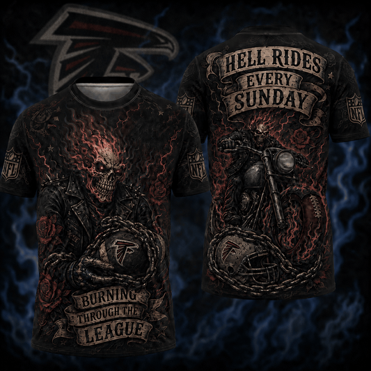 Premium NFL ATL Ghost Rider Tattoo T-shirt V3 NMD 080526 TTV