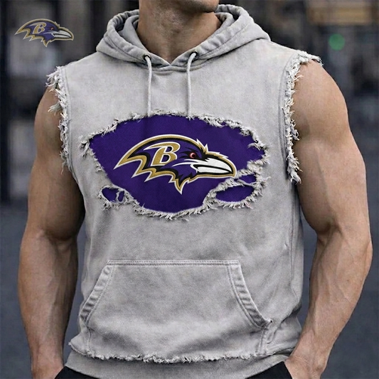 Premium NFL BAL Distressed Hooded Tank V1 NMD 210426 TTV