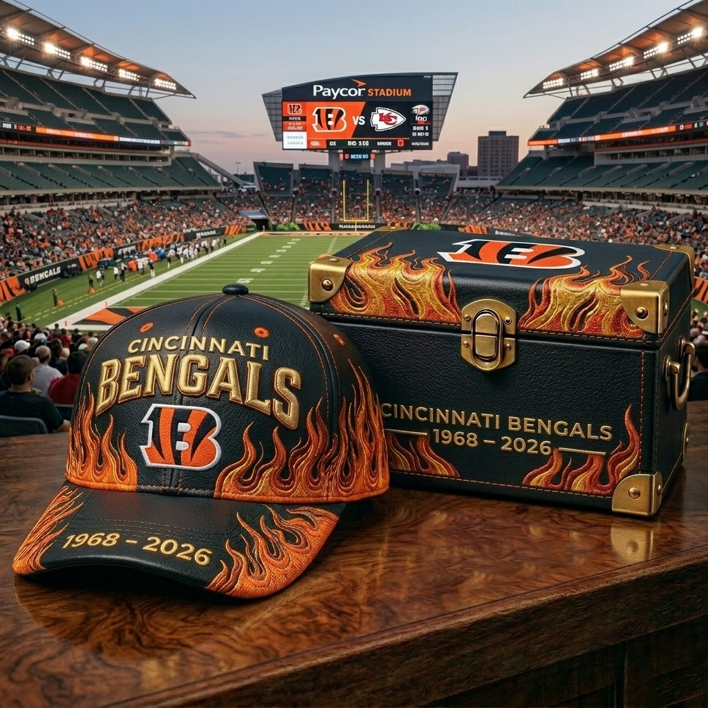 Premium NFL CIN Classic Flame Tribute Cap V17 NMD CTKT