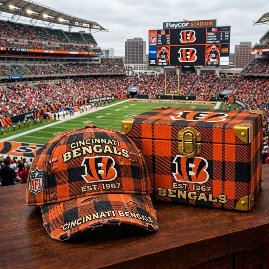 Premium NFL CIN Heritage Checkered Cap V18 NMD CTKT