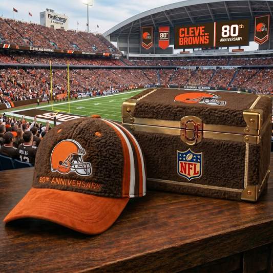 Premium NFL CLE Anniversary Sherpa Fleece Cap V26 NMD 150426 TTV
