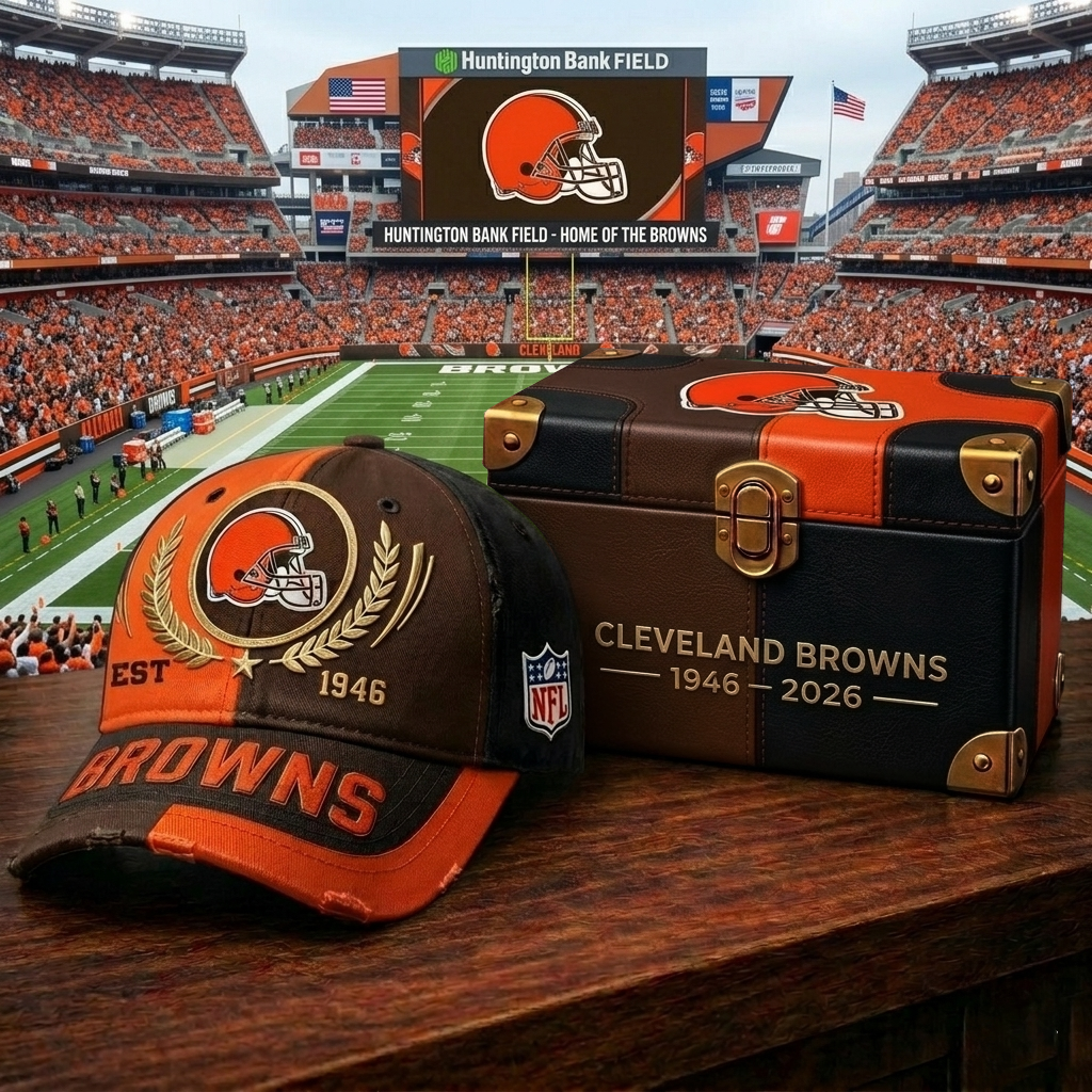 Premium NFL CLE Heritage Crest Cap V30 NMD CTKT