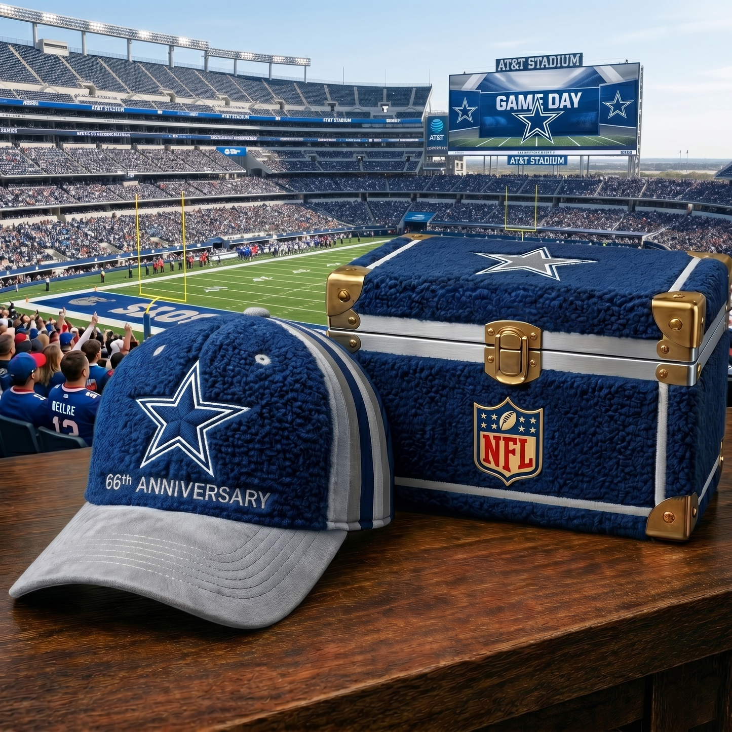Premium NFL DAL Anniversary Sherpa Fleece Cap V26 NMD 150426 TTV