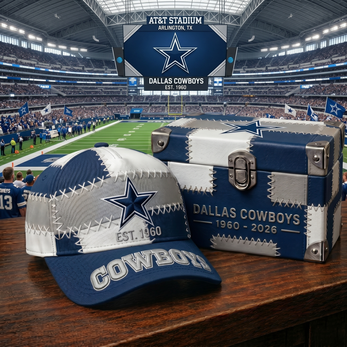 Premium NFL DAL Patchwork Snapback Cap V33 NMD 270426 TTV