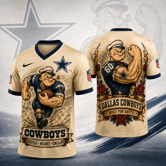 Premium NFL DAL Popeye Vintage Tattoo T-shirt V1 NMD 050526 TTV