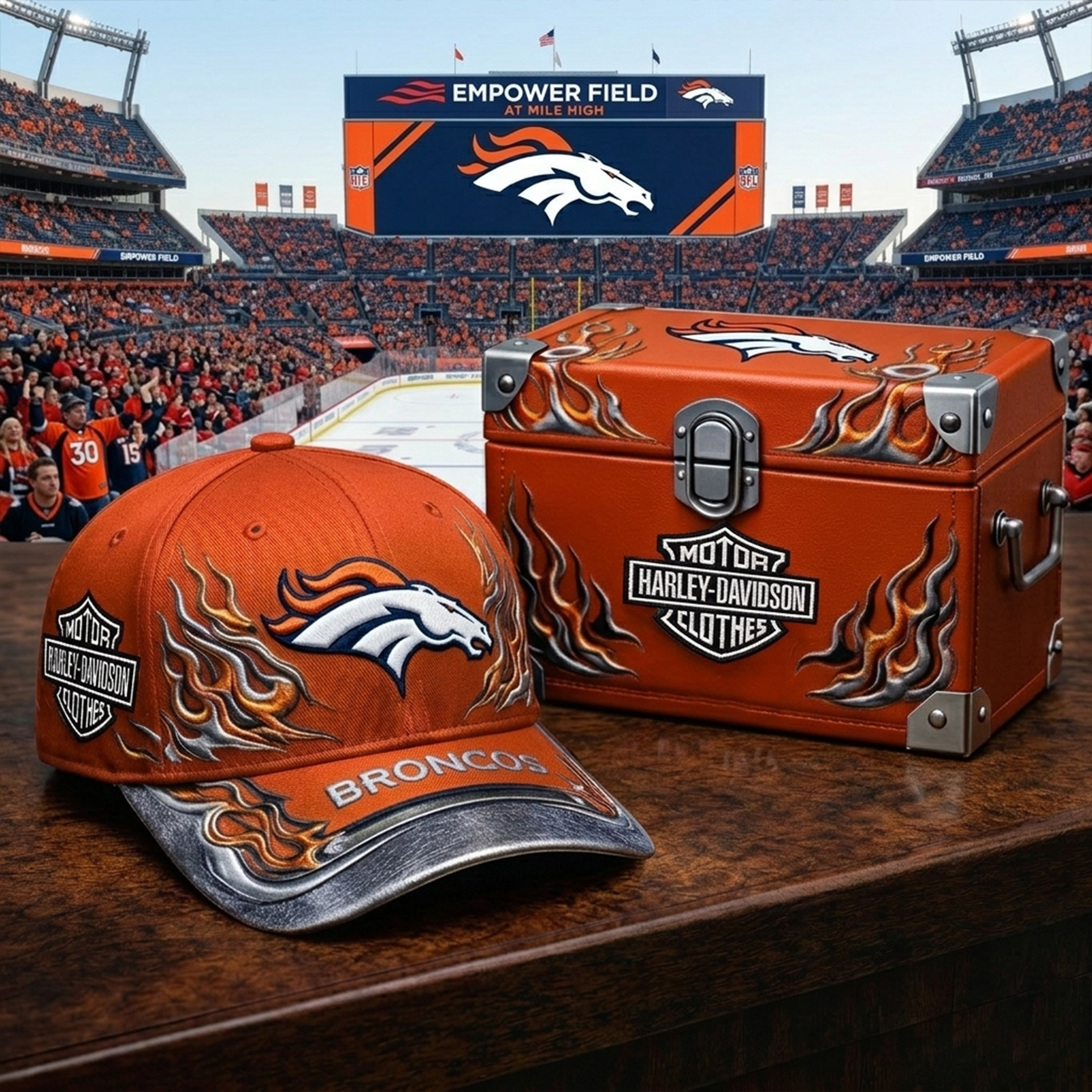 Premium NFL DEN x Harley Davidson Cap V24 NMD 080426 TTV