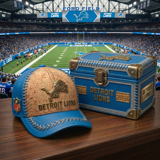 Premium NFL DET Cork Leather Cap V32 NMD 250426 TTV