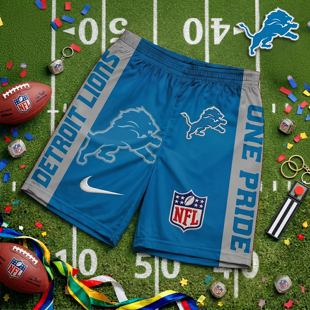 Premium NFL DET Game Day Personalized Short Pants V1 NMD 220426 TTV