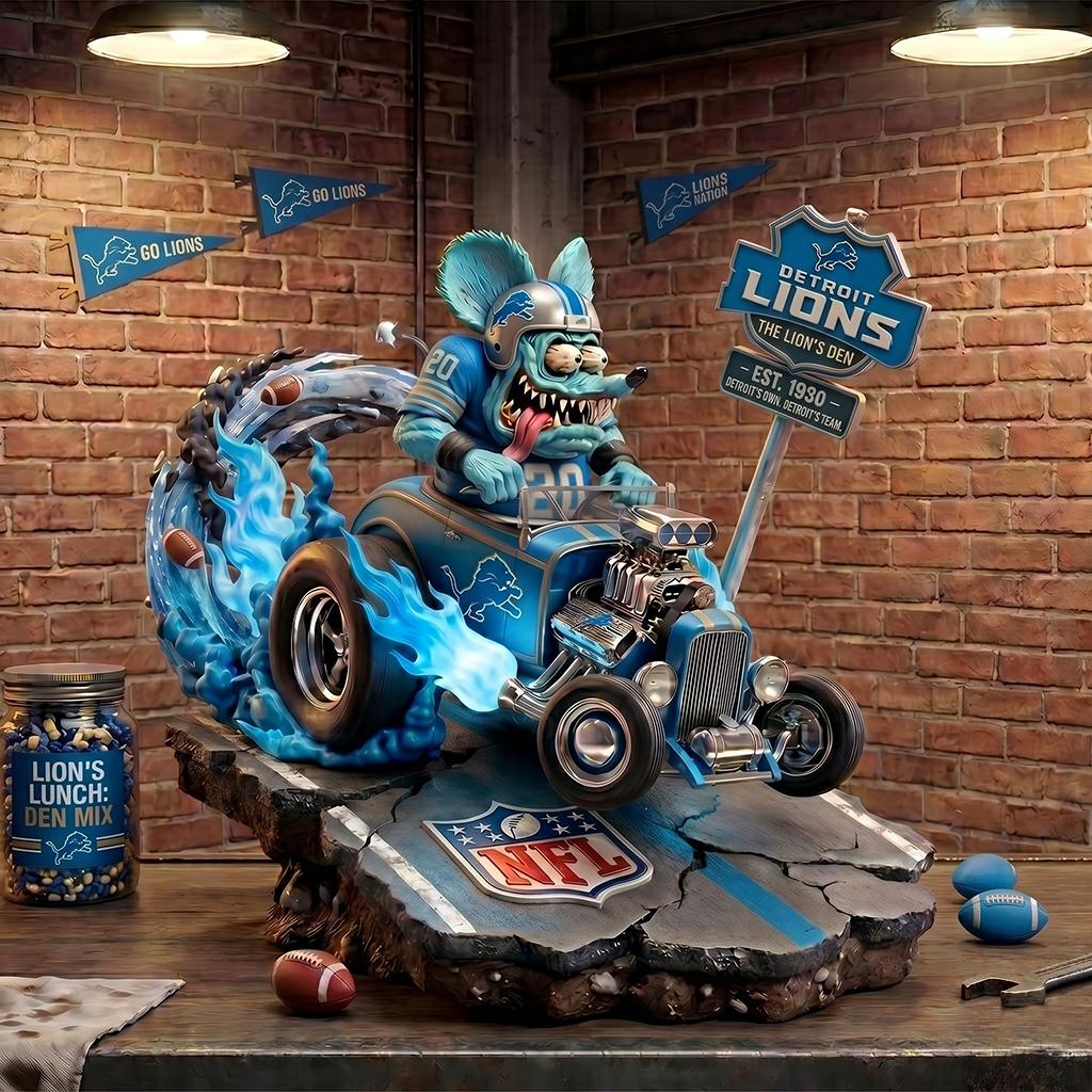 Premium NFL DET Racing Addiction Acrylic Plaque V1 NMD 040526 TTV